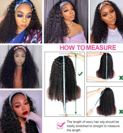 Ladies' Hair Band Wig – Stylish & Comfortable Chemical Fiber Wig!