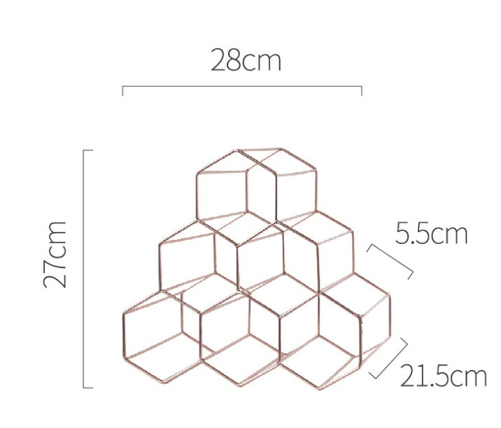 Creative Geometric Metal Wine Rack – Modern Wine Bottle Holder for Home, Bar, or Restaurant