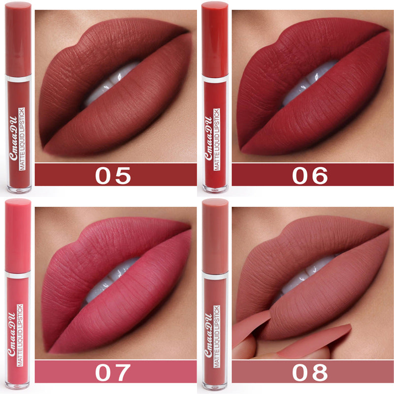 Women's Non-Stick Cup Waterproof Matte Lipstick - Long-Lasting & Smudge-Proof