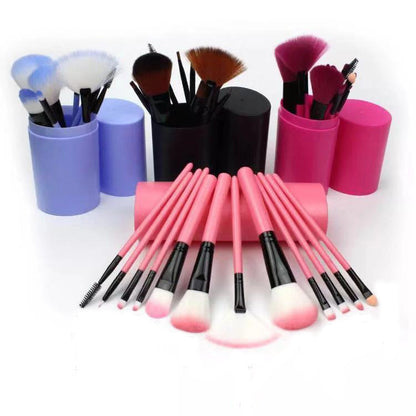 12-Piece Professional Makeup Brush Set – Essential Tools for Flawless Application