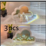 DIY Tulip Mirror Night Lamp – Handmade LED Cloud Flower Light Kit