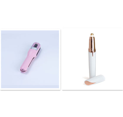 Flawlessly Brows Electric Eyebrow Remover – Painless, Portable Trimmer with LED Light & 18K Gold-Plated Head