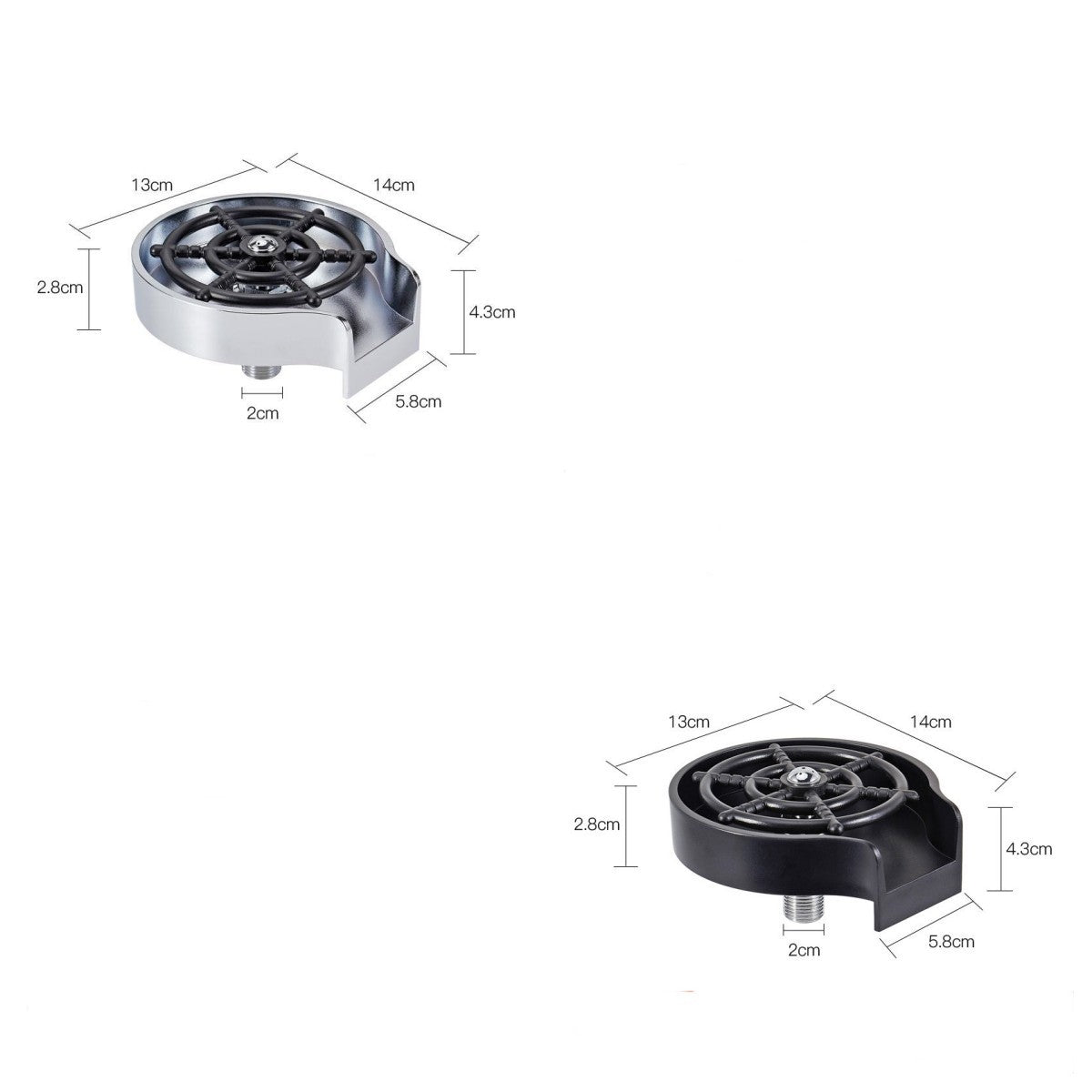 High-Pressure Automatic Cup Washer for Sink – Bar & Kitchen Glass Rinser Tool