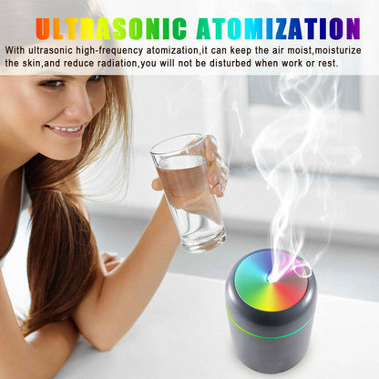 Ultrasonic Essential Oil Diffuser & Cool Mist Humidifier with LED Lights – Wood Grain Aromatherapy Air Purifier