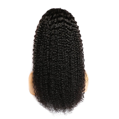 Curly Lace Front Human Hair Wig – 100% Brazilian Virgin Hair, Pre-Plucked with Baby Hairs, Glueless, 180% Density