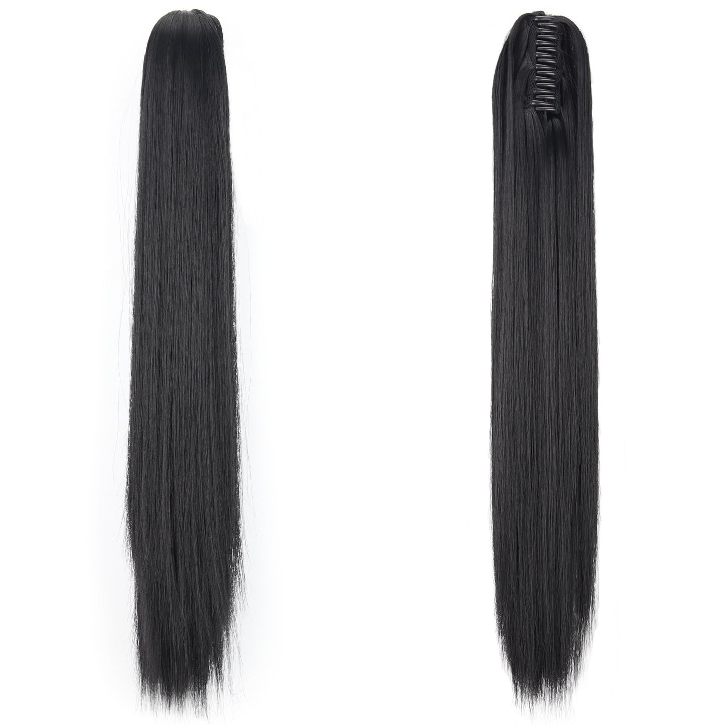 "Fashion Ponytail Claw Clip - Long Straight Fluffy Hair