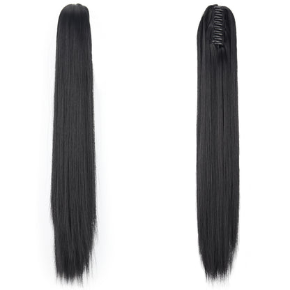 "Fashion Ponytail Claw Clip - Long Straight Fluffy Hair