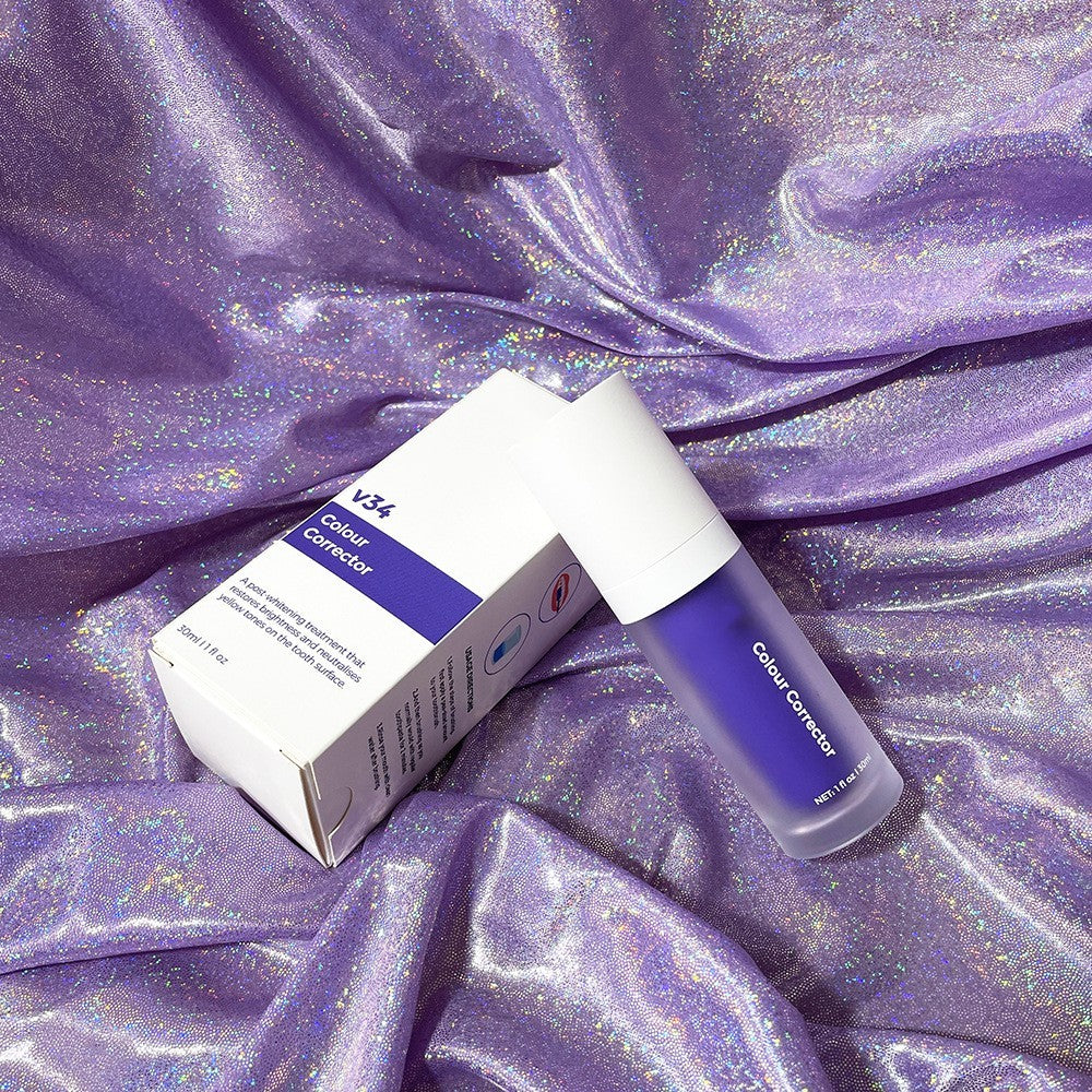 V34 Purple Teeth Whitening Mousse – Brighten & Balance Your Smile!