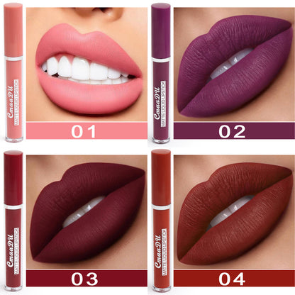 Women's Non-Stick Cup Waterproof Matte Lipstick - Long-Lasting & Smudge-Proof