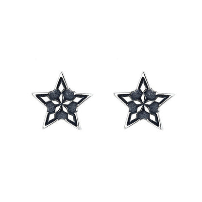 Baroque Star Stud Earrings – Elegant & Creative Vintage-Inspired Design