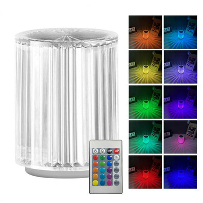 Crystal LED Table Lamp – Creative Atmosphere Night Light with USB Charging & Remote Control