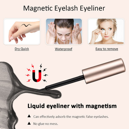 Reusable Magnetic False Eyelashes with Eyeliner – Natural Look, Easy Application