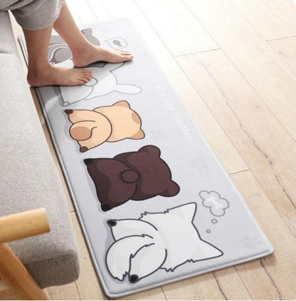 Printed Kitten Anti-Skid Mat Carpet – Cute and Functional Floor Rug for Cat Lovers