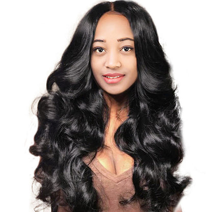 Glamorous Big Wave Long Curly Wig – Mid-Parted Heat-Resistant Synthetic Hair