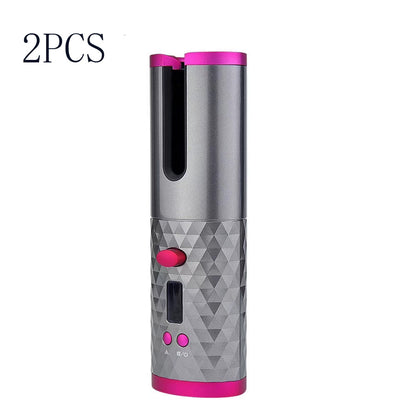 Multifunctional Automatic Wireless Curling Iron – Cordless, USB Rechargeable, LCD Display