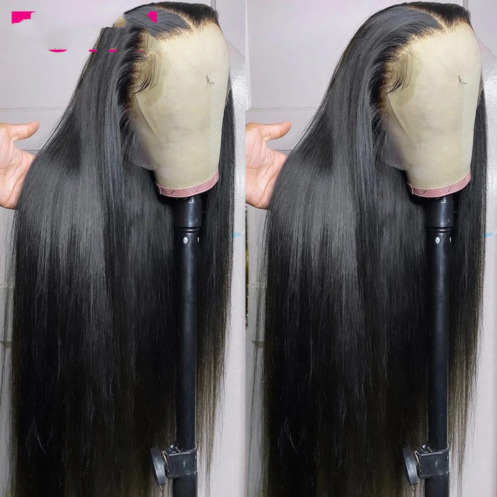 Straight Human Hair Headpiece Wig - Natural & Sleek Style