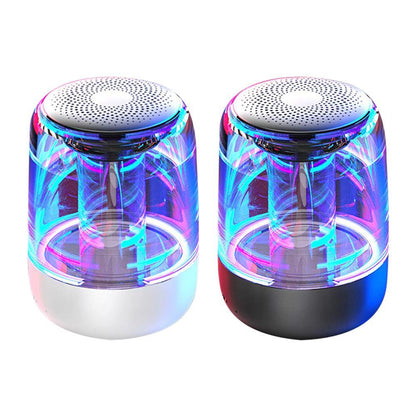 Portable Bluetooth Speaker with LED Lights - Wireless Speaker with Powerful Bass and Radio