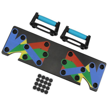 9-in-1 Color-Coded Push-Up Board – Multifunctional Home Workout System for Upper Body Training