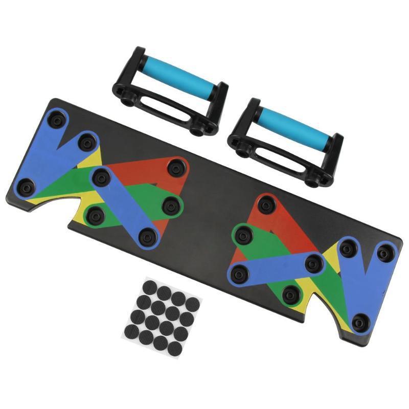 9-in-1 Color-Coded Push-Up Board – Multifunctional Home Workout System for Upper Body Training