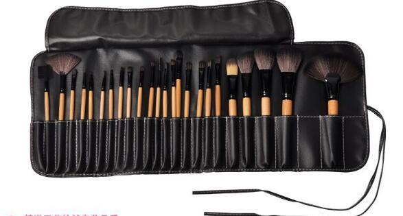 Professional 24-Piece Makeup Brush Set with Travel Bag - Complete Cosmetic Tools