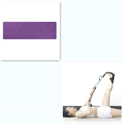 Non-Slip TPE Yoga Mat with Position Lines – Eco-Friendly 6mm Mat for Beginners