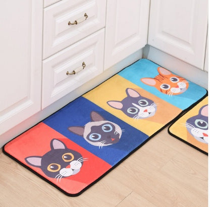 Printed Kitten Anti-Skid Mat Carpet – Cute and Functional Floor Rug for Cat Lovers