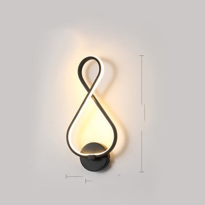 Nordic Minimalist LED Wall Lamp – Modern Iron Bedside Light Fixture for Bedroom & Living Room