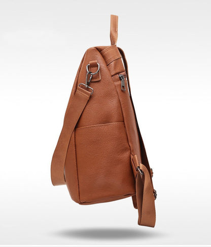 Women's Solid Color Large Capacity PU Leather Backpack – Stylish & Functional for Daily Use