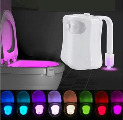 Toilet Induction LED Night Light – Motion-Activated Bathroom Light with Adjustable Colors