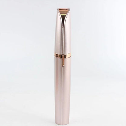 Flawlessly Brows Electric Eyebrow Remover – Painless, Portable Trimmer with LED Light & 18K Gold-Plated Head