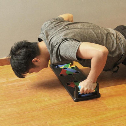 9-in-1 Color-Coded Push-Up Board – Multifunctional Home Workout System for Upper Body Training