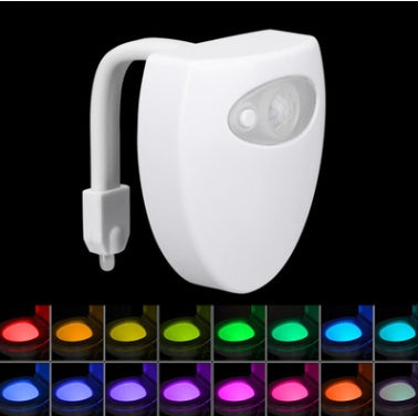 Toilet Induction LED Night Light – Motion-Activated Bathroom Light with Adjustable Colors