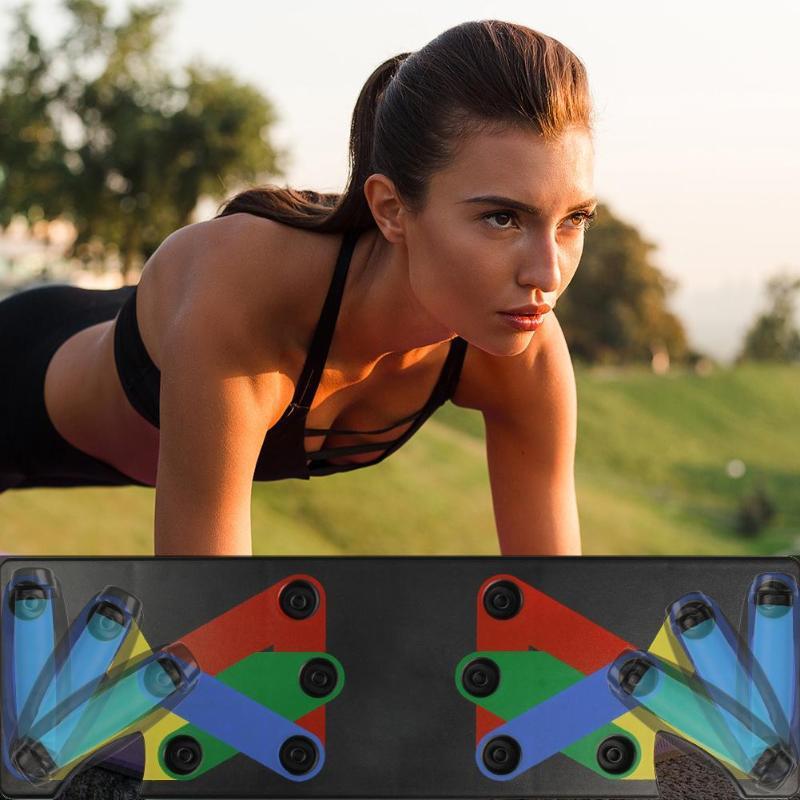 9-in-1 Color-Coded Push-Up Board – Multifunctional Home Workout System for Upper Body Training
