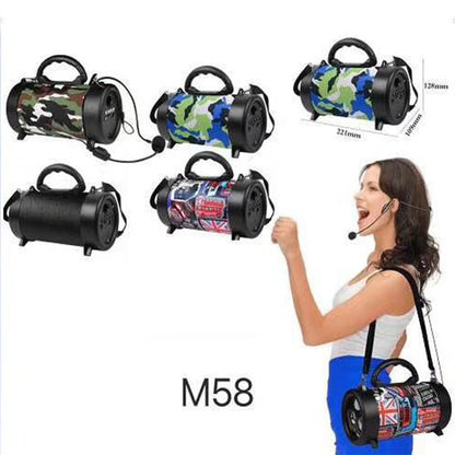 Outdoor Wireless Bluetooth Speaker with Portable Strap & Built-in Microphone