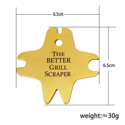 Stainless Steel Barbecue Grill Scraper – Heavy-Duty Cleaning Tool for BBQ Grates