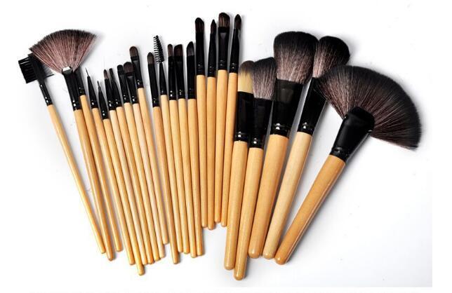 Professional 24-Piece Makeup Brush Set with Travel Bag - Complete Cosmetic Tools