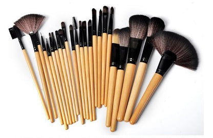 Professional 24-Piece Makeup Brush Set with Travel Bag - Complete Cosmetic Tools