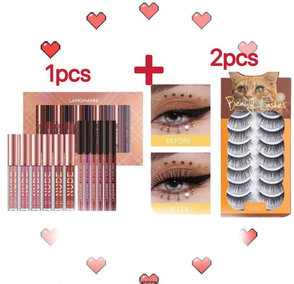 12-Piece Matte Lipstick and Lip Liner Set – Waterproof, Long-Lasting Lip Makeup Kit
