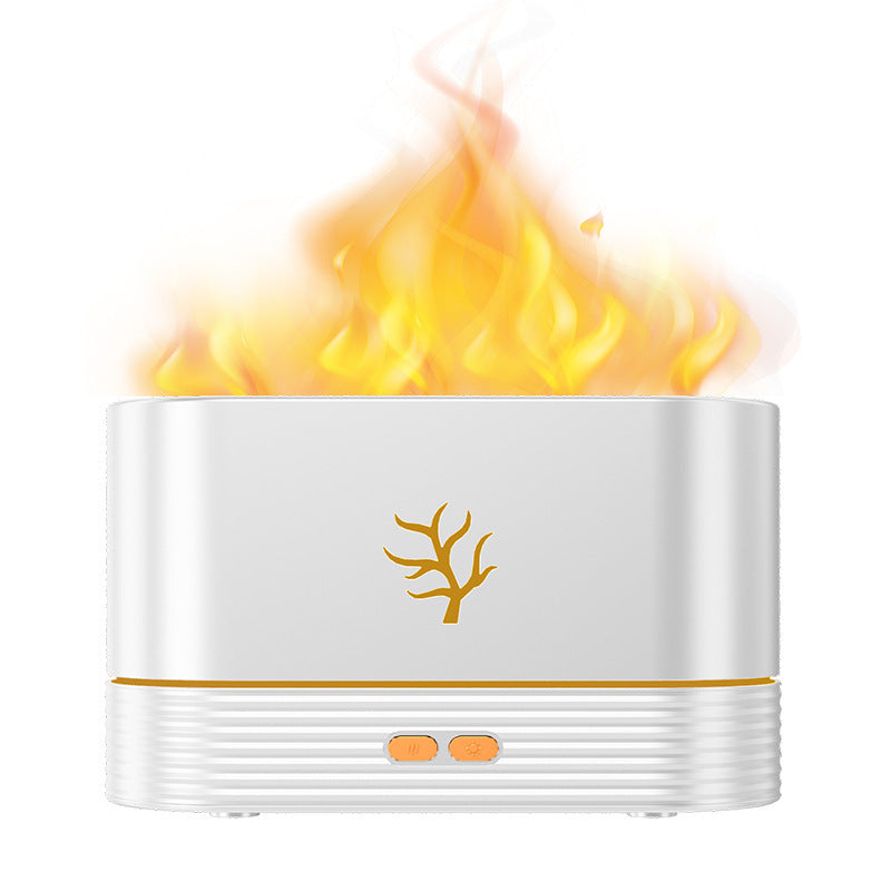 Flame Aroma Diffuser Air Humidifier – Ultrasonic Cool Mist Maker with LED Flame Effect for Essential Oils