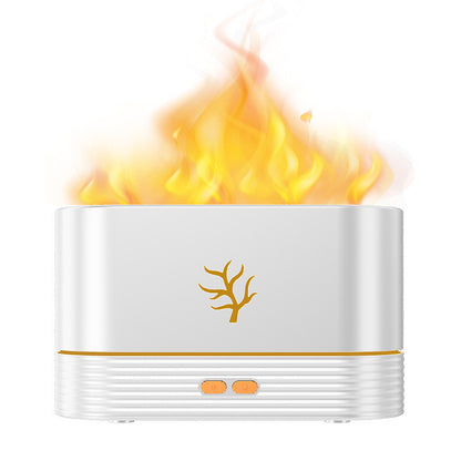 Flame Aroma Diffuser Air Humidifier – Ultrasonic Cool Mist Maker with LED Flame Effect for Essential Oils