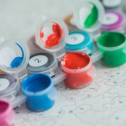 Abstract DIY Painting by Numbers – Frame and Acrylic Paint Set for Home Decor