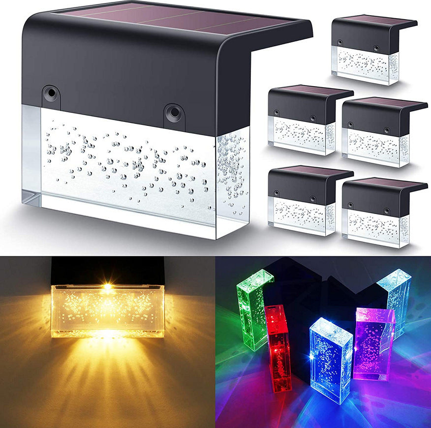 Waterproof RGB LED Solar Step & Fence Light – IP65 Outdoor Decorative Lighting with Dual Modes