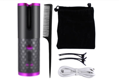 Wireless USB Charging Curling Iron – Portable Multifunctional Hair Curler with Adjustable Heat & Timer Settings