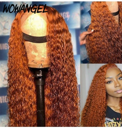 Women's Long Curly Wine Red Synthetic Wig - Fluffy & Stylish Design