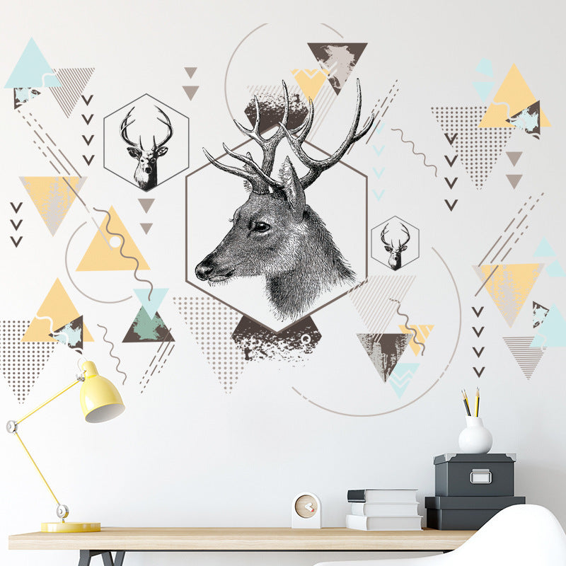 Nordic Triangle Dreamy Mountain Wall Stickers – Vinyl Decals for Living Room & Bedroom Decor