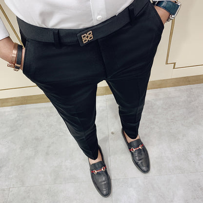 Men’s Slim Fit Elastic Leisure Trousers – Comfortable & Stylish Everyday Pants