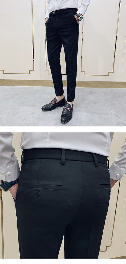 Men’s Slim Fit Elastic Leisure Trousers – Comfortable & Stylish Everyday Pants