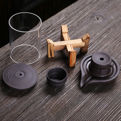 Handmade Ceramic Incense Burner – Smoke Waterfall Backflow Incense Holder for Feng Shui Decor