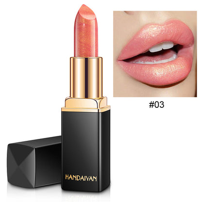 Shiny Metallic Lipstick – Pearlescent Color Temperature Change Lipstick for Unique Lip Color