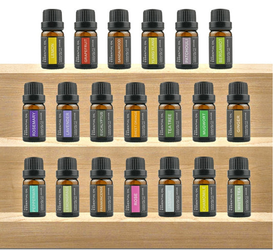 Aromatherapy Essential Oil – Ginger, Wormwood, Rose, Sandalwood (10ml) – Single Plant Fragrance for Diffusers & Relaxation
